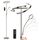 ANTENLICHT Stehlampe Dimmbar LED KAKA- | Silber-Stehleuchte 20W mit flexibler 7W Leselampe | Modern deckenfluter mit fernbedienung mit 4 Farbtemperatur für Wohnzimmer, Schlafzimmer, Büro, Hotel