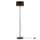 B.K.Licht - Stehlampe Vintage mit Fußtaster, Lampenschirm aus Stoff, E27 Fassung, max. 40 Watt, Leselampe, Deko Wohnzimmer, Lampe, Deckenfluter, Standleuchte, Industrial, 30x141,5 cm, Schwarz-Gold