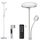 Modlicht 35W Stehlampe LED Dimmbar Silber, 4200LM Deckenfluter LED mit Leselampe, 3000-6000K Stehleuchte Wohnzimmer mit Fernbedienung & Touch-Steuerung, Stehlampe Leselampe für Schlafzimmer Büro