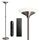BBHome LED Deckenfluter, 27W Stehlampe LED Dimmbar mit Fernbedienung & Berührung, 3000K-6500K Stehlampe Wohnzimmer Modern für Wohnzimmer, Schlafzimmer, Büro, Silber