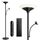 BBHome Stehlampe Wohnzimmer LED, 27W Deckenfluter LED Dimmbar mit 6W leselampe, 3000K-6500K Moderne Dimmbar Stehlampe mit Fernbedienung & Berührung für Wohnzimmer, Schlafzimmer, Büro (schwarz)