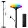 BBHome LED Stehlampe Wohnzimmer RGB, 27W Deckenfluter LED Dimmbar mit 6W leselampe, 3000K-6500K Moderne Dimmbar Stehlampe mit Fernbedienung & Berührung für Wohnzimmer, Schlafzimmer, Büro, Schwarz