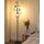 EDISHINE Stehlampe Wohnzimmer, 3-flammige Stehleuchte Dimmbar mit E27 LED-Glühbirnen, Käfig Lampenschirm aus Metall, 2700K warmweiß, Industrial Standleuchte für Schlafzimmer und Büro, 166 cm, Schwarz