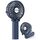iEGrow Tragbarer Mini-Ventilator, wiederaufladbar über USB [4 bis 11 Stunden Laufzeit], 3 Geschwindigkeitsstufen, wiederaufladbarer Akku, für unterwegs, zu Hause (Blau)