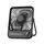 Warmco 10000mAh Tragbarer Ventilator 21 cm Hoch, Max 24h Laufzeit, Ultra-dünn Leise Akku Tischventilator mit Digitalanzeige für Camping, Büro, Schlafzimmer, Reisen