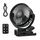 Minthouz USB Tischventilator leise mit 12000mAh Ventilator Akku – Tragbarer Clip-Ventilator mit Fernbedienung, Licht, Timer, 360° drehbar, 3 Stufen, 45 Std. Laufzeit – für Camping, Büro, Kinderwagen