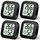 Flintronic Mini LCD Thermometer, 4 Stück Digital Thermometer Innen, Hygrometer Innen, Thermometer Hygrometer, Kabelloses, Luftfeuchtigkeit Meter für Babyzimmer Wohnzimmer Büro Gewächshaus(Schwarz)