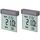 TFA Dostmann Vision digitales Fensterthermometer, 30.1025, großes Display mit Außentemperatur, L 97 x B 22 x H 105 mm, 2er Set