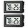 JEDEW 2er-Set Mini Digitale Thermometer-Hygrometer, Innen Temperatur- und Luftfeuchtigkeitmessgerät für Innenraum Gewächshaus Luftbefeuchter Reptilien, Großer LCD-Bildschirm Zentigrad ℃ (2)