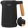 BALTER Edelstahl Wasserkocher mit Temperatureinstellung, 45°C-100°C, Doppelwand, BPA frei, leise & kabellos, Warmhaltefunktion, Teekocher mit Temperaturanzeige, 1.5L, 2200W, Schwarz