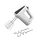 Krups 3 Mix 4000 Handmixer, 450 Watt, robustes Design, variabler Geschwindigkeitsregler, Turbo- und Auswurf-Funktion, inkl. 2 Rührbesen und 2 Knethaken, weiß/grau, GN4001