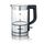 SEVERIN Mini Glas Wasserkocher 0,5 L, leistungsstark und kompakt in hochwertigem Design, elektrischer Wasserkocher mit Kalkfilter, Edelstahl/schwarz, WK 3472