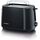 SEVERIN Automatik-Toaster, Toastgerät mit Brötchenaufsatz, hochwertig, mit Krümelschublade und 700 W Leistung, schwarz, AT 2287