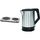 Bomann Doppel-Kochplatte DKP 5033 E, ideal für Camping, Küche oder Büro, edelstahl & Clatronic WKS 3692 Wasserkocher verdecktes heizelement, automatische Abschaltung, 1,5 L, 2200 W, Schwarz/Edelstahl