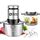 Kitchen in the Box Zerkleinerer Küche Elektrisch 400W Multizerkleinerer, fleischwolf mit 2 Schüsseln (1L Glasschüssel+2L Stahlschüssel) und 2 Bi-Level Klingen, Zerkleinerer für Gemüse,Zwiebeln,Fleisch