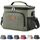 Lifewit Isolierte Kühltasche, Wiederverwendbare Lunchtasche, Tragbare Kühlbox auslaufsicher, Tragetasche mit verstellbarem Schulterriemen für Erwachsene für Arbeit/Picknick, Dunkelgrün, 9L 12 Dosen