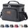 Lifewit Isolierte Kühltasche, Wiederverwendbare Lunchtasche, Tragbare Kühlbox auslaufsicher, Tragetasche mit verstellbarem Schulterriemen für Erwachsene für Arbeit/Picknick, Dunkelgrau, 9L 12 Dosen