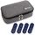 ALLCAMP Insulin Kühltasche Kühlbox für Tragbarer Organizer Diabetiker Medikamente mit 4 Eisbeuteln, Isolierfutter und Stiftaufbewahrung Grau