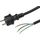 Meister Schutzkontakt-Zuleitung - 5 Meter - schwarz - Gummischlauchleitung H05RR-F3G1,5 - 3 Adern - IP20, Anschlussleitung mit Schuko-Stecker, Anschlusskabel, Installationsmaterial, 7434520