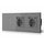 BSEED Touch Lichtschalter 1 Fach 2 Wege mit Doppelt USB C Steckdose aus Glas, Modern Steckdosen Wandschalter Unterputz (Kein Neutralleiter erforderlich), Kein WLAN, 228mm Grau