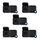REV AquaStorm SPARSET - 5x Steckdose mit Lichtschalter - Feuchtraum, Aufputz, IP55, waagrecht, 230V, 16A, anthrazit
