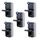 REV AquaStorm SPARSET - 5x Steckdose mit Lichtschalter - Feuchtraum, Aufputz, IP55, senkrecht, 230V, 16A, anthrazit