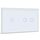 BSEED Touch Lichtschalter 1 Fach 1 Weg mit 2 Fach 2 Wege Glas Lichtschalter Weiß Led Touch Schalter Touchscreen Funktioniert mit LED Lampe 157mm EU Standard