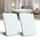 BSEED Lichtschalter 1 Fach 2 Weg Wandschalter gehärtetes Glas Touchscreen-schalter 86mm Unterputzschalter Weiß - 2 pack(Nicht Smart Schalter)
