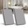 BSEED Lichtschalter 2 Fach 2 Weg Wandschalter gehärtetes Glas Touchscreen-schalter 86mm Unterputzschalter Grau - 2 pack(Nicht Smart Schalter)