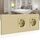 BSEED Touch Lichtschalter mit Schuko Steckdose mit LED Anzeiger 2 Fach 2 Wege Glas Lichtschalter mit Doppelt Wandsteckdosen Golden 228mm