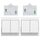 Cerhot doppel funkschalter 230v funk lichtschalter set funk lichttaster funk-wandschalter funkschalter fernbedienung batterielos kabellose lichtschalter funktaster für Lichter (EU 2Gang 2V2 A)