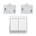 Cerhot doppel funkschalter 230v funk lichtschalter set funk lichttaster funk-wandschalter funkschalter fernbedienung batterielos kabellose lichtschalter funktaster für Lichter (EU 2Gang 1V2 A)
