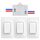 Cerhot US funk lichtschalter set outdoor funkschalter 230v funk lichttaster funk-wandschalter funkschalter fernbedienung batterielos kabellose lichtschalter funktaster für lichter (US 1Gang 3V1 A)