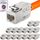 HB-DIGITAL 16x CAT 6a Keystone RJ45 Modul Buchse für starre LAN Kabel - GHMT Zertifiziert - 10 Gbit/s AWG 23-26 werkzeuglos LSA vollgeschirmt STP vergoldete Kontakte für Patchpanel Netzwerkdose