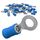 AUPROTEC 100x Ringkabelschuhe 1,5-2,5 mm² blau Loch-Ø M5 Teillisoliert PVC RV Kabel-Verbinder aus Kupfer verzinnt