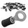 AUPROTEC 50x Ringkabelschuhe 2,5-4,0 mm² schwarz Loch-Ø M6 Teillisoliert PVC RV Kabel-Verbinder aus Kupfer verzinnt
