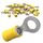 AUPROTEC 50x Ringkabelschuhe 4,0-6,0 mm² gelb Loch-Ø M10 Teillisoliert PVC RV Kabel-Verbinder aus Kupfer verzinnt