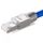 HB-DIGITAL 1x CAT 8 RJ45 Stecker Netzwerkstecker für starre LAN Kabel Verlegekabel Ethernet - werkzeuglos LSA - 40 Gbit/s AWG 22-26 vollgeschirmt STP 50μ vergoldete Kontakte