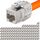 hb-digital 100x CAT 7 Keystone RJ45 Modul Buchse für LAN Kabel 10 Gbit/s bis 600 MHz AWG 22-24 werkzeuglos LSA vollgeschirmt STP Einbaubuchse für Patchpanel und Netzwerkdose