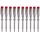 H + H Werkzeug 45200 Standardprüfer 10x 45200 Spannungsprüfer/Phasenprüfer bis 250V GS geprüft nach VDE 0680 Made in Germany, transparent/rot, 140 mm