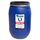 plasteo® 220 Liter Weithalsfass mit Deckel und Spannring, Lebensmittelecht BPA-Frei, Futtertonne Kunststofffass Deckelfass Regentonne Regenfass Lagerfass Sauerkrautfas, Stapelbar Palettengerecht, Blau