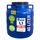 plasteo® 40 Liter Weithalsfass mit Deckel und Henkel Rund Blau, Lebensmittelecht und BPA-Frei, Futtertonne Kunststofffass Universalfass Deckelfass Wasserfass Regentonne Lagerfass, Blau