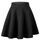 Dressever Damen Basic Vielseitige Dehnbaren Informell Casual Mini Hohe Taille A-Linie Tennisrock Tanzrock Schwarz X-Large