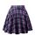 Dressever Damen Basic Vielseitige Dehnbaren Informell Casual Mini Hohe Taille A-Linie Tennisrock Tanzrock Purple Plaid Small