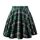 Dressever Damen Basic Vielseitige Dehnbaren Informell Casual Mini Hohe Taille A-Linie Tennisrock Tanzrock Green Plaid X-Large