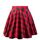 Dressever Damen Basic Vielseitige Dehnbaren Informell Casual Mini Hohe Taille A-Linie Tennisrock Tanzrock Black Red Plaid X-Large