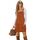 CUPSHE Damen Latzrock Quadratischer Ausschnitt Hosenträger Taschen Cord Latzkleid Overallkleid Freizeitkleider Corduroy Mini Dress Braun M