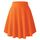 Damen Elegante Elastische Taille Ausgestellte A-Linie Midi Rock Basic Uniform Plissee Skater Röcke(L, Orange)