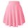 Damen Elegante Elastische Taille Ausgestellte A-Linie Midi Rock Basic Uniform Plissee Skater Röcke(S, Rosa)