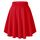 Damen Elegante Elastische Taille Ausgestellte A-Linie Midi Rock Basic Uniform Plissee Skater Röcke(L, Rot)